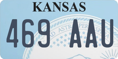 KS license plate 469AAU