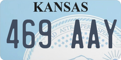 KS license plate 469AAY