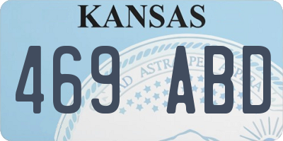 KS license plate 469ABD