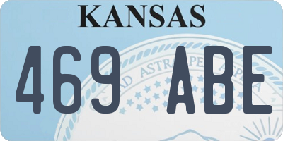 KS license plate 469ABE