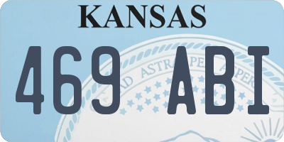 KS license plate 469ABI