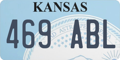KS license plate 469ABL