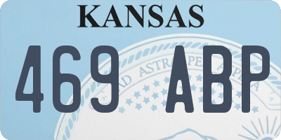 KS license plate 469ABP