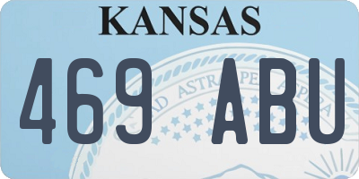KS license plate 469ABU