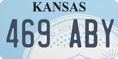 KS license plate 469ABY