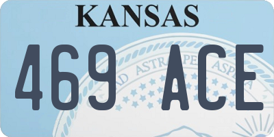 KS license plate 469ACE