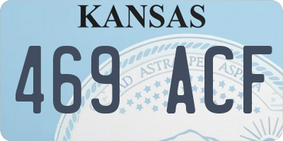KS license plate 469ACF