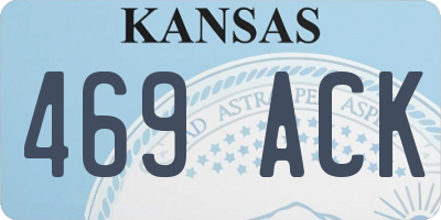 KS license plate 469ACK