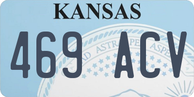 KS license plate 469ACV