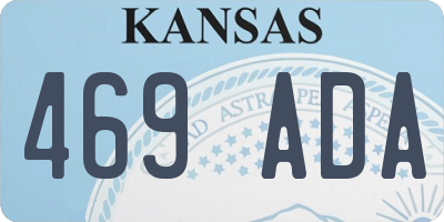 KS license plate 469ADA