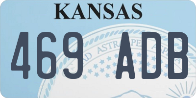 KS license plate 469ADB