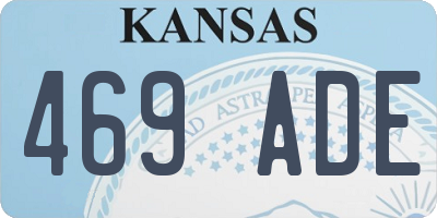 KS license plate 469ADE