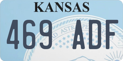 KS license plate 469ADF