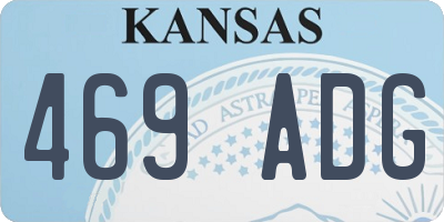 KS license plate 469ADG