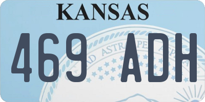 KS license plate 469ADH