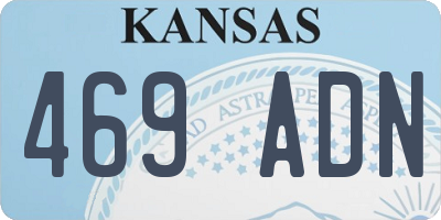 KS license plate 469ADN