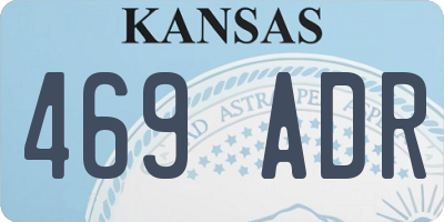 KS license plate 469ADR