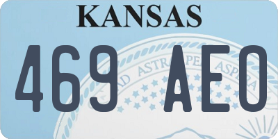 KS license plate 469AEO