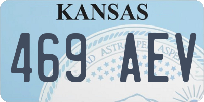 KS license plate 469AEV