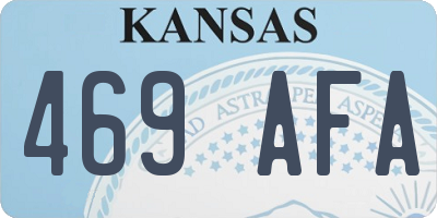 KS license plate 469AFA