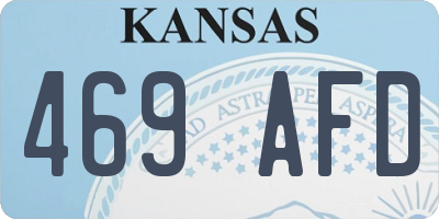 KS license plate 469AFD