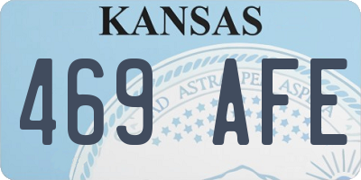 KS license plate 469AFE