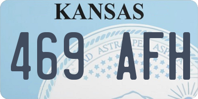 KS license plate 469AFH