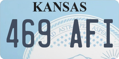 KS license plate 469AFI