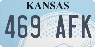 KS license plate 469AFK