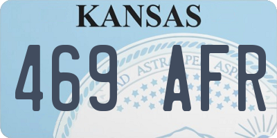 KS license plate 469AFR