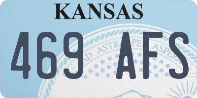 KS license plate 469AFS