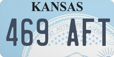 KS license plate 469AFT