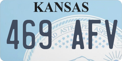 KS license plate 469AFV