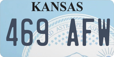 KS license plate 469AFW