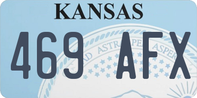 KS license plate 469AFX