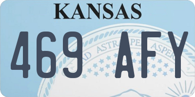 KS license plate 469AFY