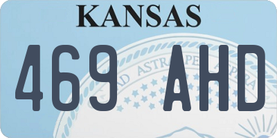 KS license plate 469AHD