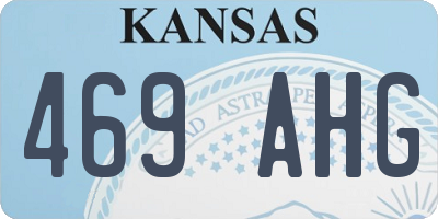 KS license plate 469AHG
