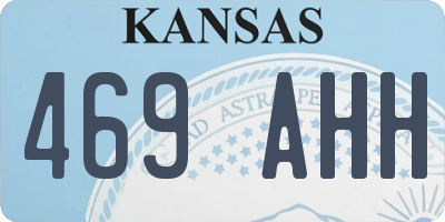 KS license plate 469AHH