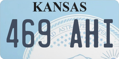 KS license plate 469AHI