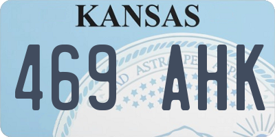 KS license plate 469AHK