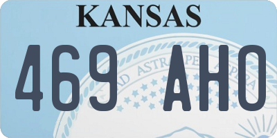 KS license plate 469AHO