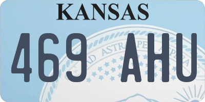 KS license plate 469AHU