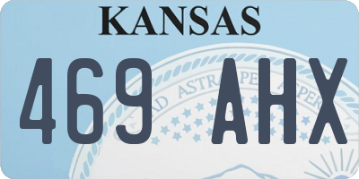 KS license plate 469AHX