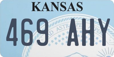 KS license plate 469AHY