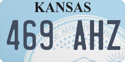 KS license plate 469AHZ