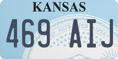KS license plate 469AIJ