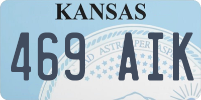 KS license plate 469AIK