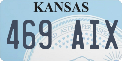 KS license plate 469AIX