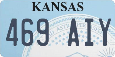 KS license plate 469AIY